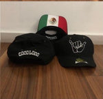 Gorra Hand Shaka (negra con bandera mexico en visor)